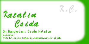 katalin csida business card